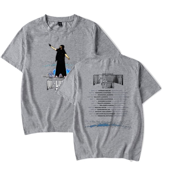 Diljit Dosanjh T-shirt 2024 Dil-Luminati Tour Short Sleeve Hip Hop Crewneck Unisex Tee