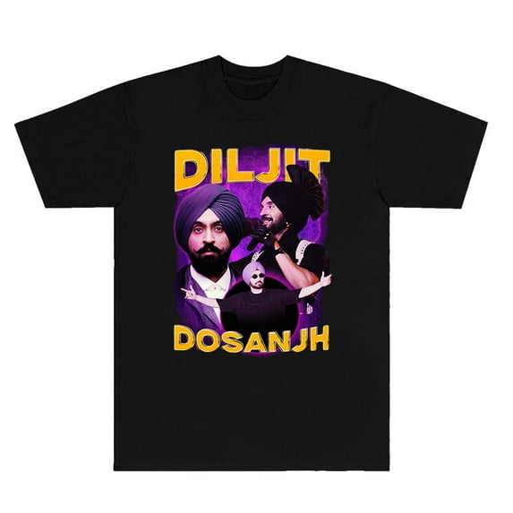 Diljit Dosanjh Vintage T-shirts Dil-Luminati Tour Merch Crewneck Summer Unisex Fashion Casual Short Sleeve Tee
