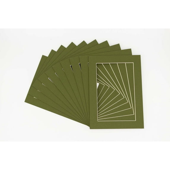 Dill Acid Free 12x16 Picture Frame Mats with White Core Bevel Cut for 11x14 Pictures - Fits 12x16