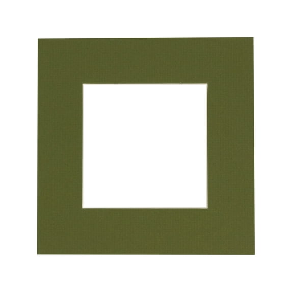 Dill Acid Free 16x16 Picture Frame Mats with White Core Bevel Cut for 8x8 Pictures - Fits 16x16