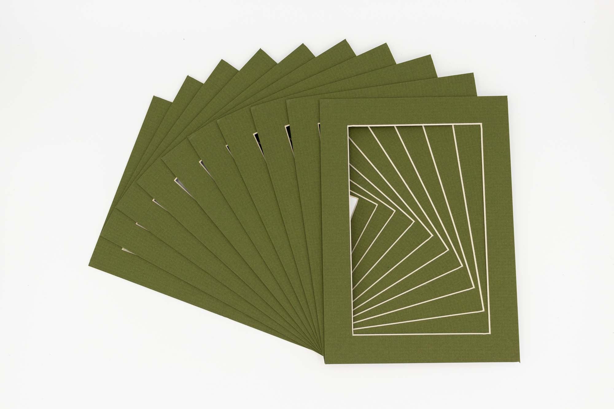 Dill Acid Free 5x7 Picture Frame Mats with White Core Bevel Cut for 4x6 ...