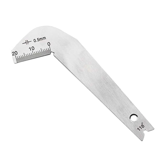 Dill Bit Gauge 118 Degree Sharpening Tools Weld Measurement Template Welding
