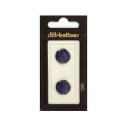 Dill Buttons 15mm 2pc 2 Hole Navy