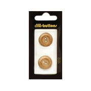 Dill Buttons 19mm 2pc 2 Hole Beige