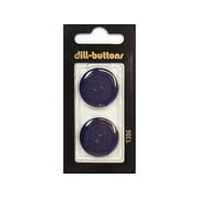 Dill Buttons 25mm 2pc 2 Hole Navy