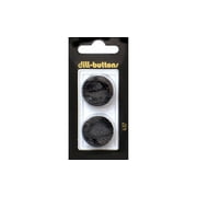 Dill Buttons 25mm 2pc Shank Black