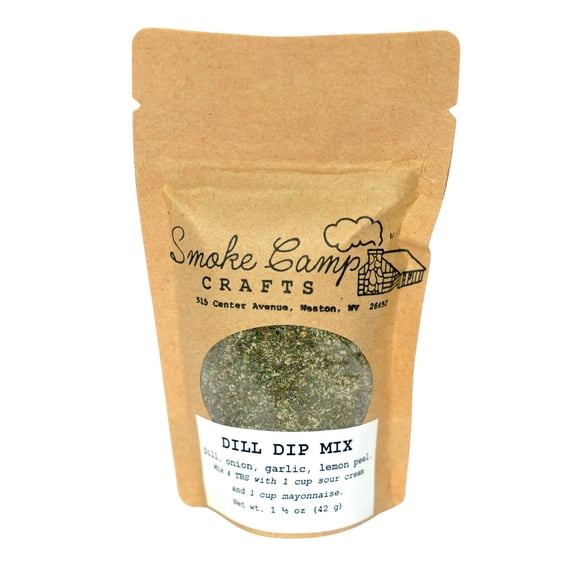 Dill Dip Mix, 1.5-ounce (42 g) Herbal Seasoning Blend by Smoke Camp Crafts - Make your own chip or cracker dip!