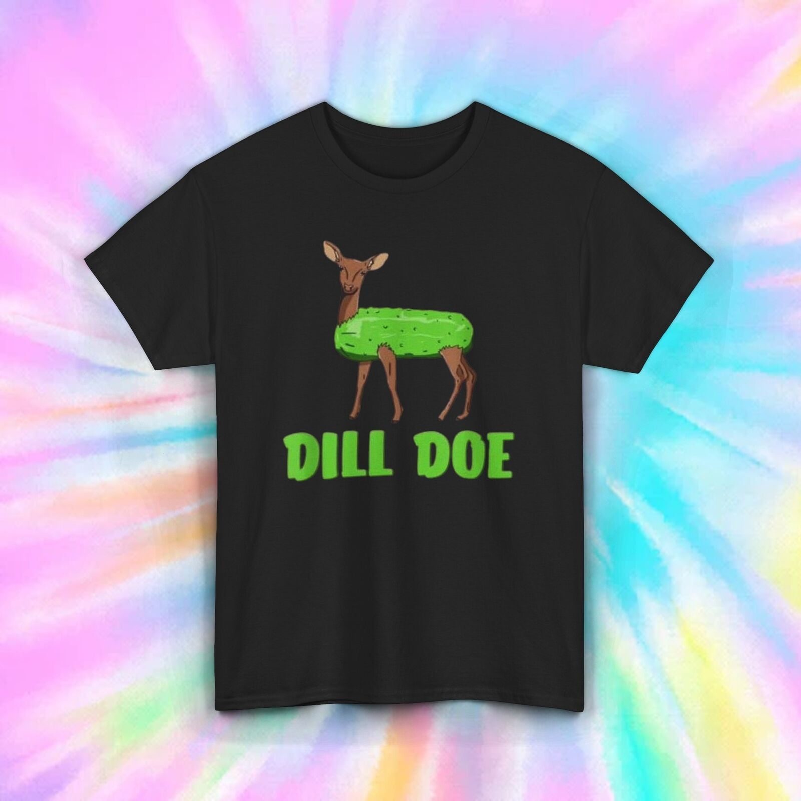 Dill Doe TShirt Punny Pickle Deer Graphic Hilarious Tee S5XL