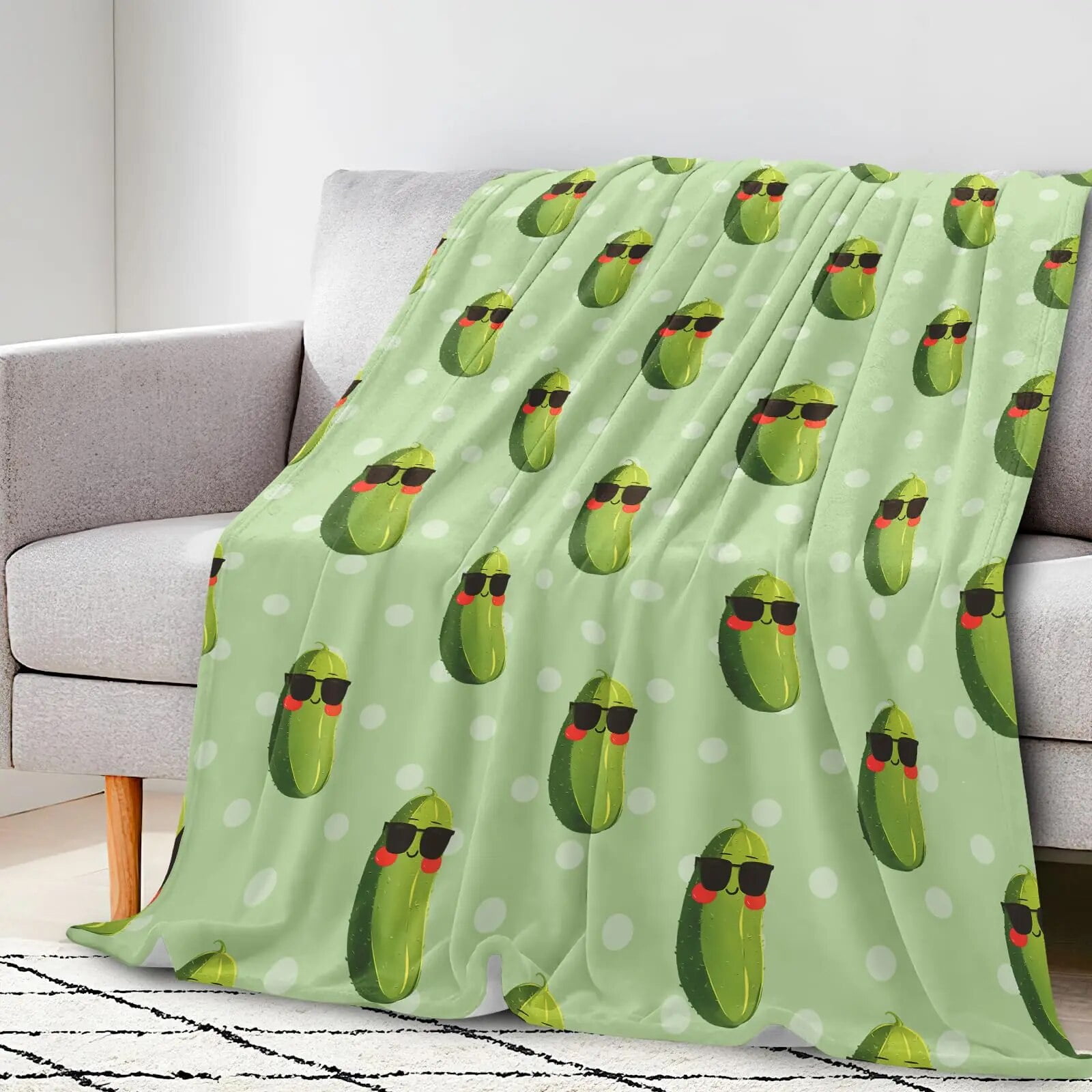 Dill Pickle Blanket a DillSoft Cozy Flannel Blanket for Adults and