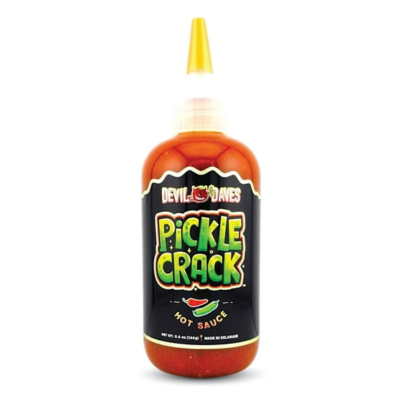 Dill Pickle Hot Sauce - Pickle Crack - Zesty tangy smooth condiment - Flavor Forward - 8.6 OZ Squeeze bottle | Goes on Anything - Medium heat and Great Pickle Flavor!