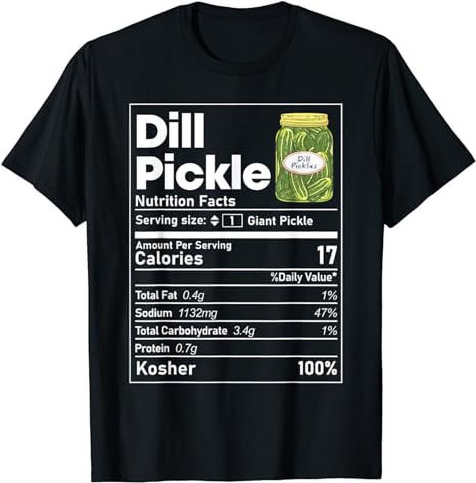 Dill Pickle Nutrition Facts Matching Jewish Kosher Passover TShirt