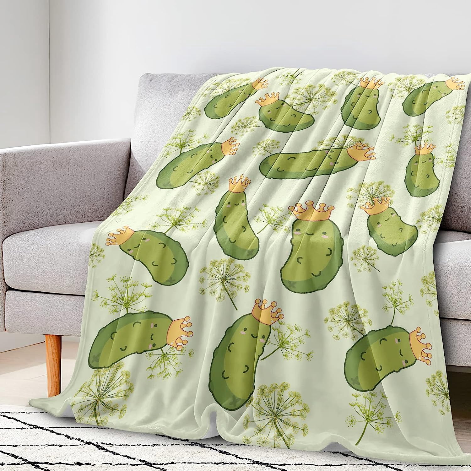 Cucumber Pickle Pattern Print Blanket