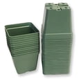  Dillen 4" Square Plastic Plant Nursery Pots Small Seedling Starting