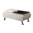 thumbnail image 1 of Dilleston Storage Ottoman with Removable Trays White, 1 of 6