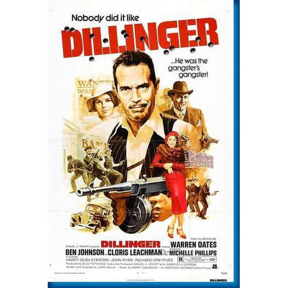 Dillinger Movie Poster Reprint 27inx40in for any room 27x40 Multi-Color ...