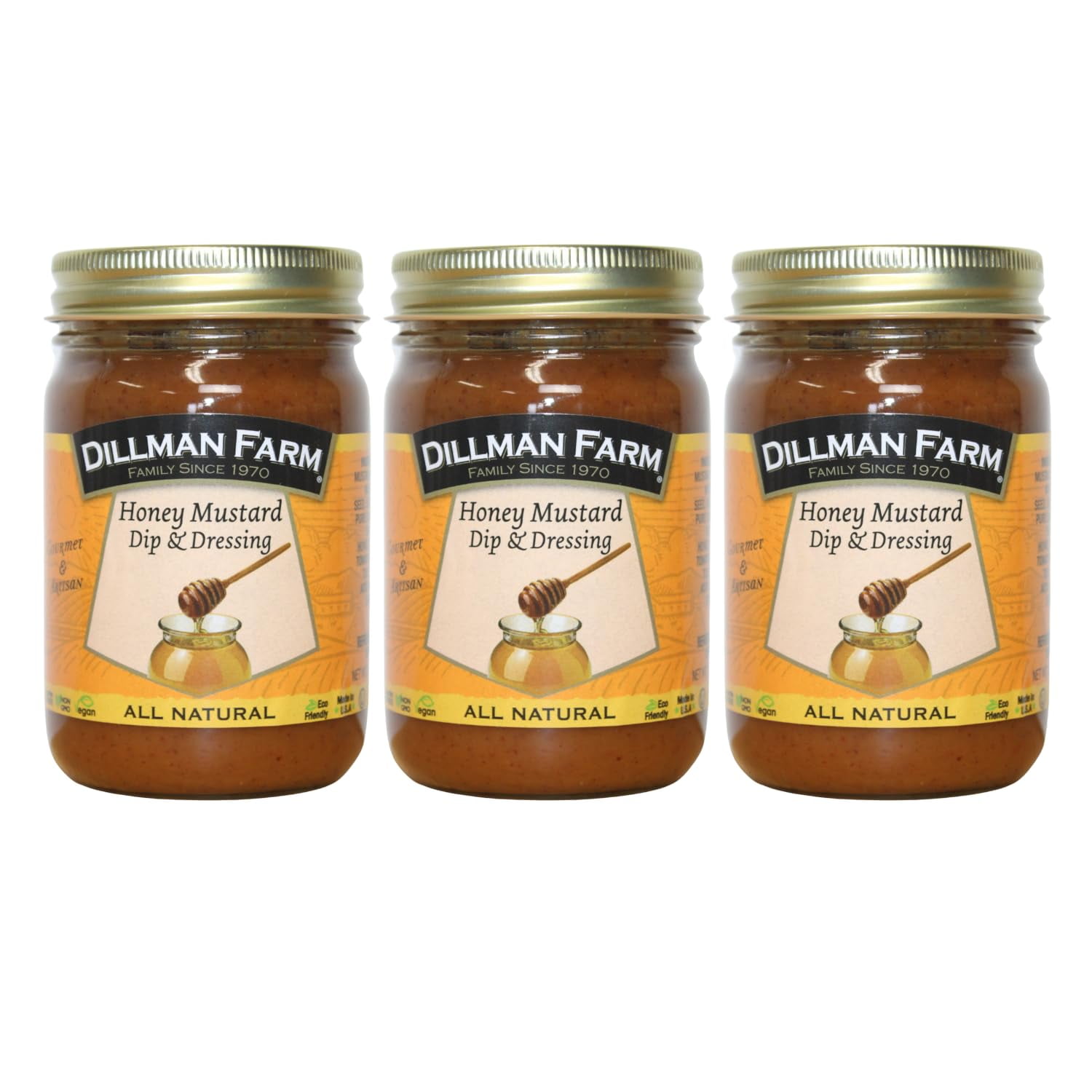 Dillman Farm All Natural Gourmet Honey Mustard 14oz (pack Of 3 