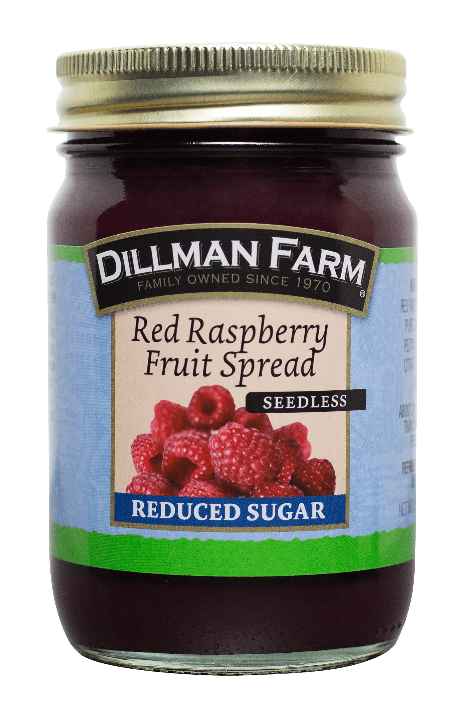 Dillman Farm Seedless Red Raspberry Reduced Sugar Spread - Pack of 6