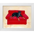 thumbnail image 1 of Dillon, Carol 24x20 White Modern Wood Framed Museum Art Print Titled - Dobie on Red, 1 of 4
