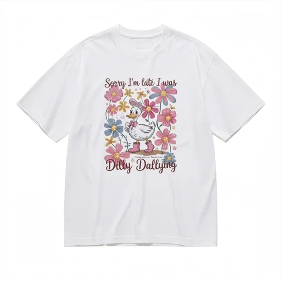 Dilly Dallying Duck Cartoon Tee