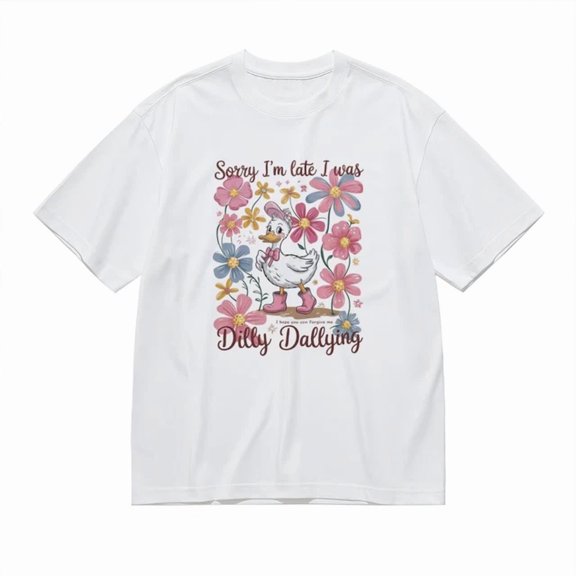 Dilly Dallying Duck Cartoon Tee