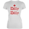thumbnail image 1 of Dilly Dilly Canada Day Flag Maple Leaf Juniors Soft T Shirt White MD, 1 of 1