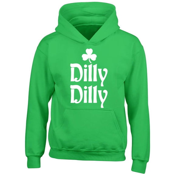 Dilly Dilly Clover Printed St. Patrick's Day Hoodie Irish Party Green Sweatshirt Small