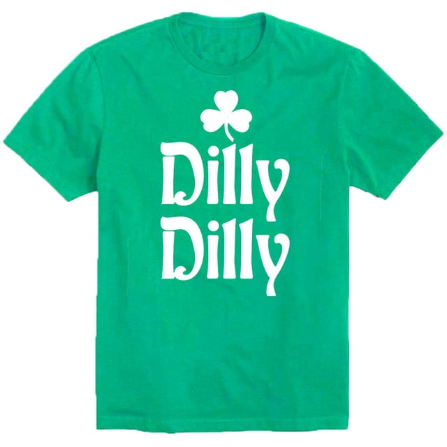 Dilly Dilly Clover Printed St. Patrick's Day Tshirt Irish Party Green Tee Large