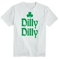 thumbnail image 1 of Dilly Dilly Clover Printed St. Patrick's Day Tshirt Irish Party White Tee Small, 1 of 2