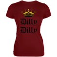 thumbnail image 1 of Dilly Dilly Crown Olde English Juniors Soft T Shirt Garnet Red LG, 1 of 1