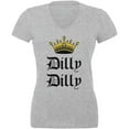 thumbnail image 1 of Dilly Dilly Crown Olde English Juniors V-Neck T Shirt Heather 2XL, 1 of 1
