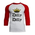 thumbnail image 1 of Dilly Dilly Crown Olde English Mens Soft Raglan T Shirt White-Red 2XL, 1 of 1