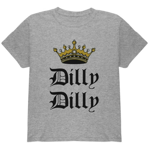 Dilly Dilly Crown Olde English Youth T Shirt Heather YSM