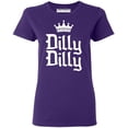 thumbnail image 1 of Dilly Dilly Funny Beer Commercial Viral Women's T-shirt, L, Purple, 1 of 2