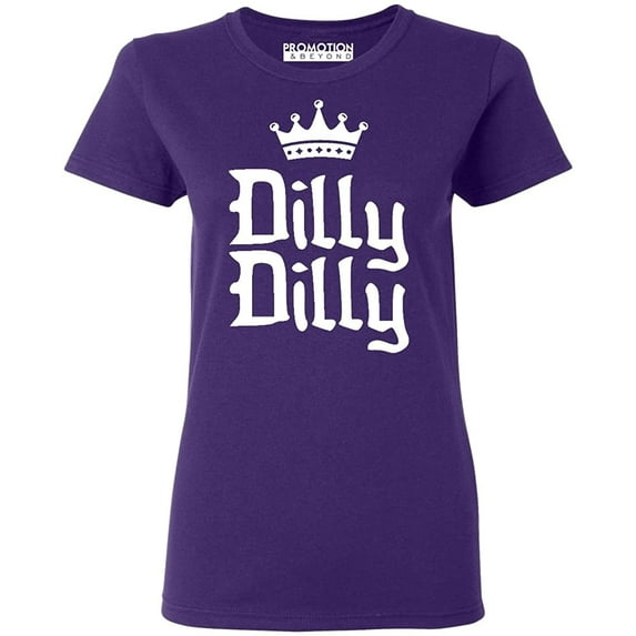 Dilly Dilly Funny Beer Commercial Viral Women's T-shirt, L, Purple