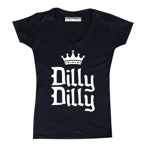 Dilly Dilly Funny Beer Commercial Viral Women's V-neck, XL, Black