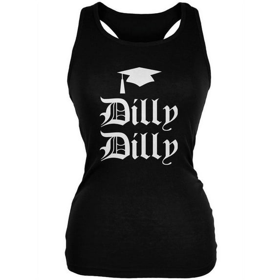 Dilly Dilly Graduation Juniors Soft Tank Top Black X-LG