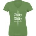 thumbnail image 1 of Dilly Dilly Sword Olde English Juniors V-Neck T Shirt Leaf MD, 1 of 1