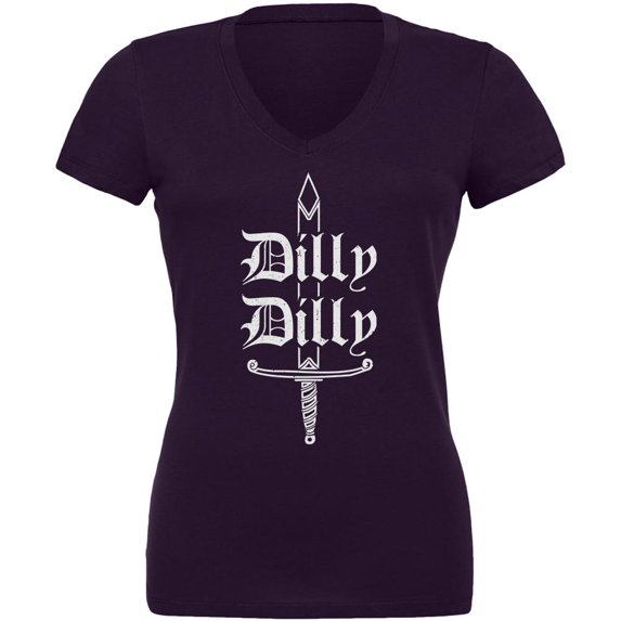 Dilly Dilly Sword Olde English Juniors V-Neck T Shirt