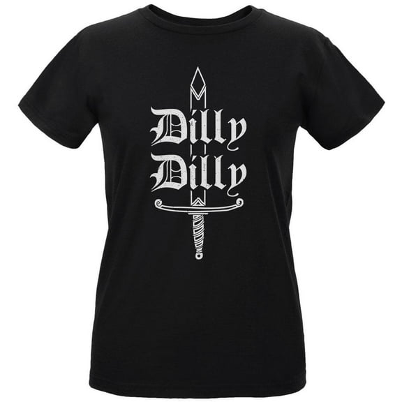 Dilly Dilly Sword Olde English Womens Organic T Shirt Black LG