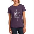thumbnail image 1 of Dilly Dilly Sword Olde English Womens Soft Heather T Shirt Heathered Eggplant LG, 1 of 1