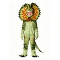 thumbnail image 1 of Dilophosaurus Dinosaur Costume for k'ids, Realistic Frilled Dino Jumpsuit with Hood, Gloves and Shoe Covers, Halloween Ch'ild Cosplay Outfit, 1 of 4