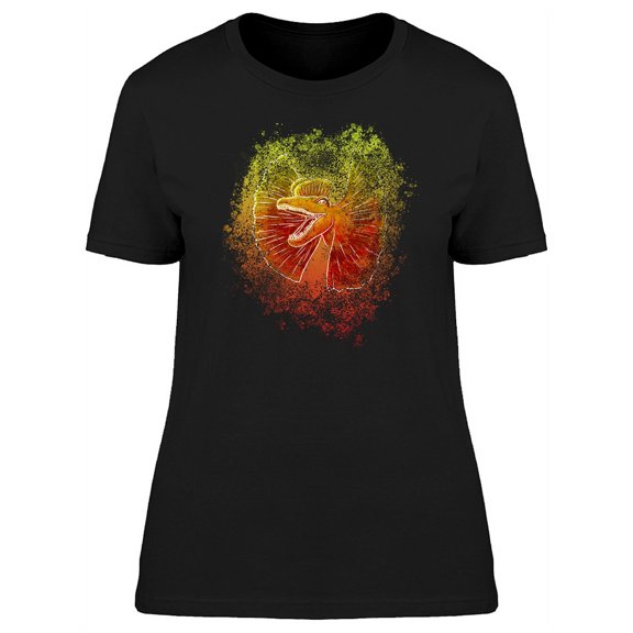 Dilophosaurus Dinosaur head Women's Black T-shirt