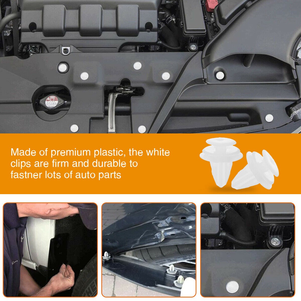 Diluopei 100 Pcs Fender Clips For Car Liner Fastener Rivet Push ...