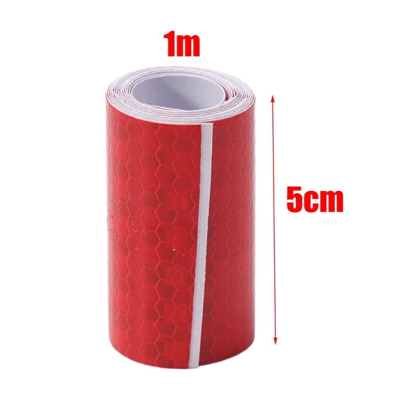 Diluopei Car Reflective Stickers 5Cm*1M Decoration Film Motorcycle Reflect Safety Strip-Red