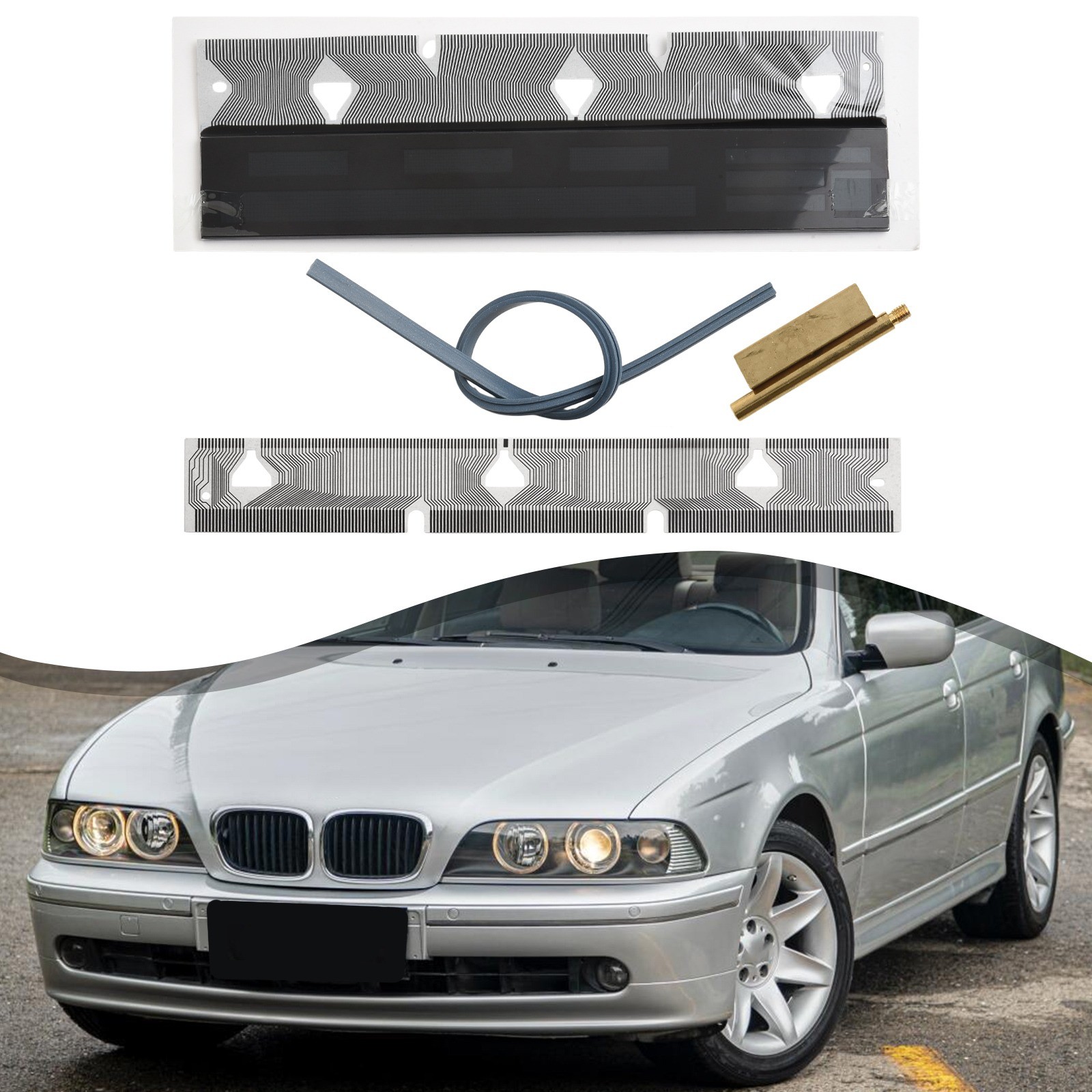 Écran LCD De Remplacement Pour Tableau De Bord BMW E38 E39 E53 - Kit Complet Avec Câble Ruban Et Tête De Soudure - Compatible Série 5, 7, X5
