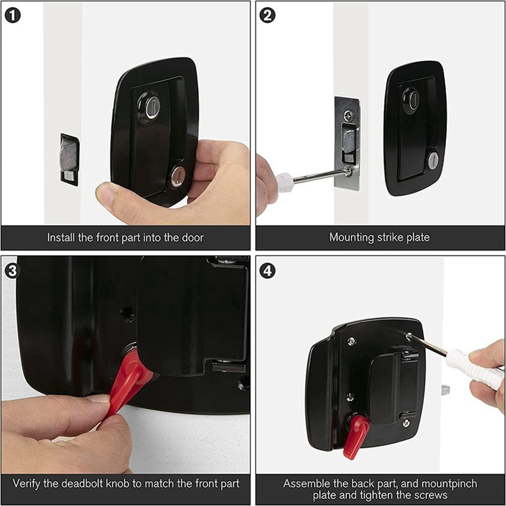 Diluopei Rv Trailer Camper Entry Door Lock Rv Door Lock Double Open Door With Deadbolt