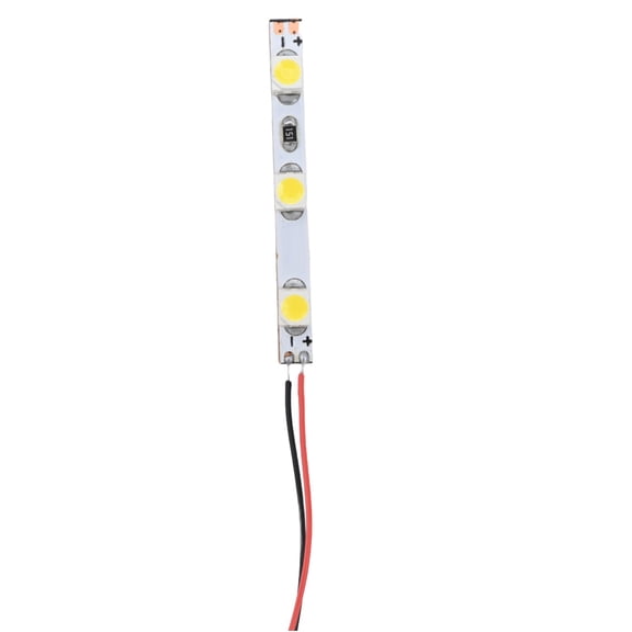 Diluopel 15Pcs For Pre Wired White Strip Led For Smd Led Light Flexible 12V ~ 18V-Warm Light