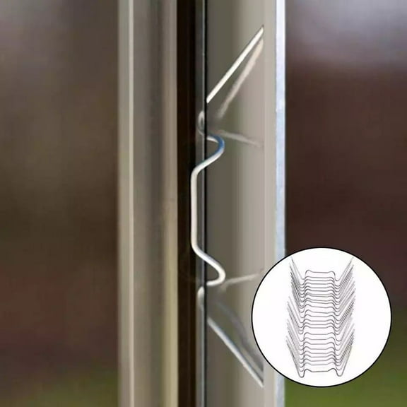 Diluopel Greenhouse Glazing Clips W/ Z Glass Clips Spring Wire Spares Choose Qty-50Pcs X W Clips