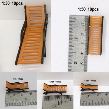 10PCS HO Scale Model Train Benches - 1:87 Scale For Scene Decoration