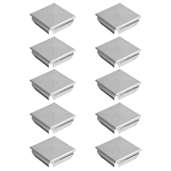 Diluopel Post Cap Stainless Steel To Steel Galvanized Cover Cap Pyramid-10Pcs 40Mm